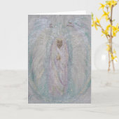 Eingewickelt in den Engels-Flügeln Karte (Gelbe Blume)