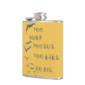 Eingewickelte Flasche "Furcht und Verabscheuen in Flachmann (Links)