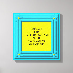 Eingewickelte Leinwand des Aqua blauer