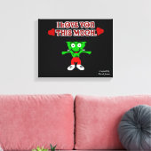 "Eingewickelte Leinwand FrankenCheese Valentines (Insitu (Wohnzimmer))