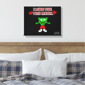 "Eingewickelte Leinwand FrankenCheese Valentines (Insitu (Schlafzimmer))
