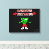 "Eingewickelte Leinwand FrankenCheese Valentines (Insitu (Holzboden))
