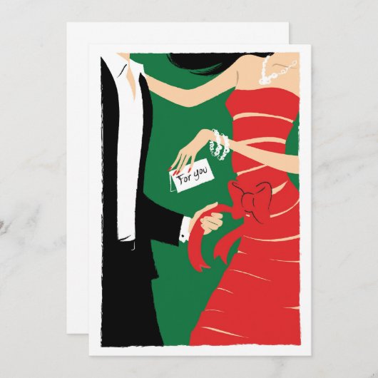 Eingewickelte oben Einladung (Vorne/Hinten)