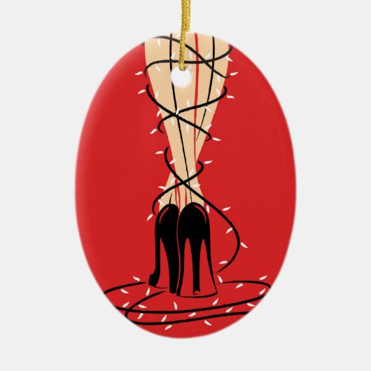 Eingewickelte oben ovale Verzierung Keramik Ornament (Vorne)