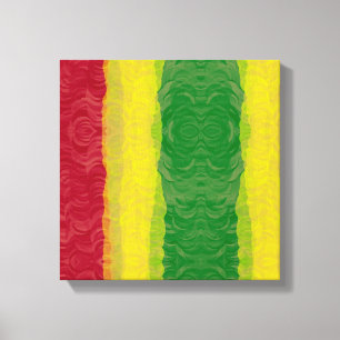 Eingewickelter Leinwand-Druck, Rasta rotes gelbes Leinwanddruck