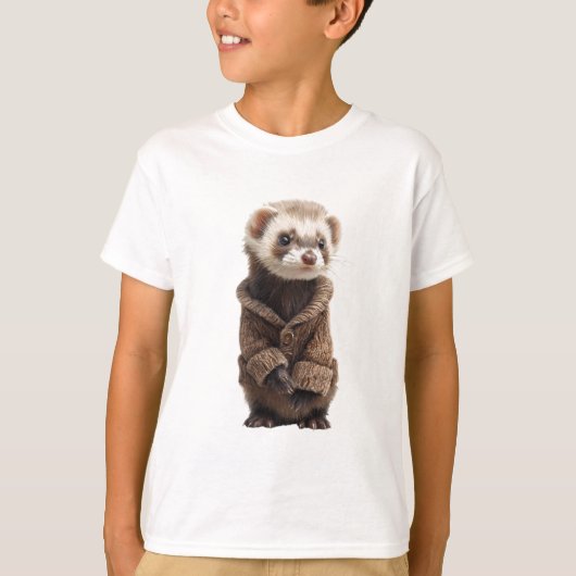 Eingewickelter Pullover Frettchen Kinder (Vorderseite)