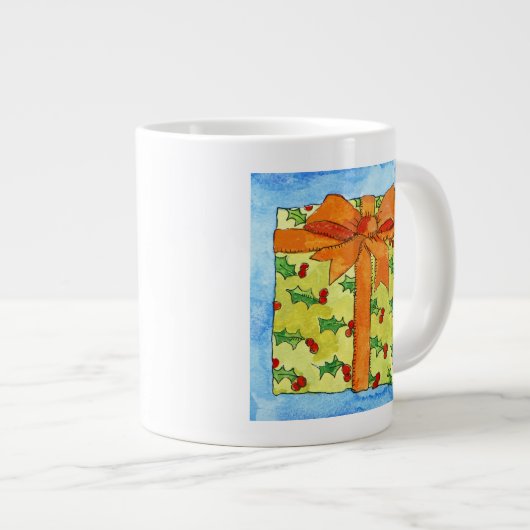 Eingewickeltes Geschenk 2011 Jumbo-Tasse (Vorderseite Rechts)