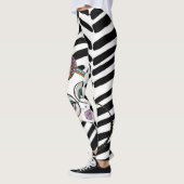 Eingewickeltes Schwarzes u. Weiß Leggings (Links)