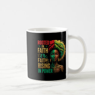 Eingewurzelter Glaube Aufsteigende Afro-Gott Afrik Kaffeetasse