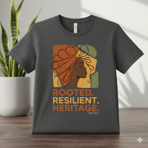 Eingewurzeltes Resilientes Erbe Schwarze Geschicht T-Shirt