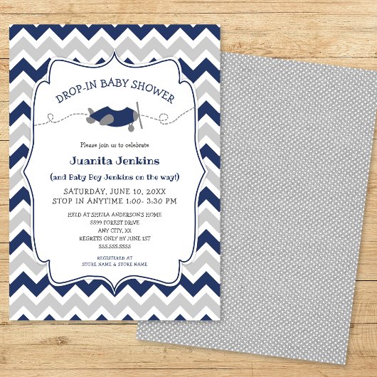 Eingezogene Babydusche / offenes Haus Einladung