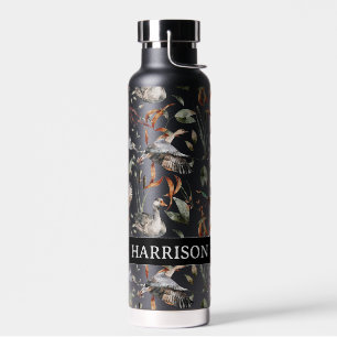 Eingramm Enten Gänse Kaninchen Jagd Herbstleder Trinkflasche