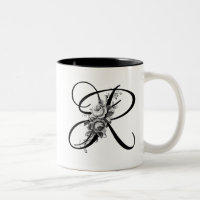 Eingravierte Vintage florale Monogramm
