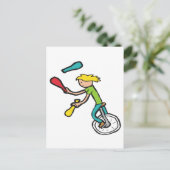 Einhadriger Jongleur Postkarte (Stehend Vorderseite)