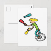 Einhadriger Jongleur Postkarte (Vorne/Hinten)