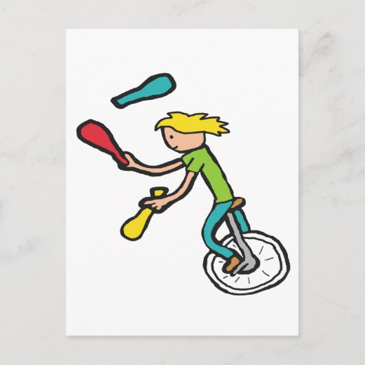 Einhadriger Jongleur Postkarte (Vorderseite)