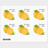 einhalb orange quadratischer aufkleber (Blatt)