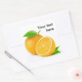 einhalb orange quadratischer aufkleber (Umschlag)