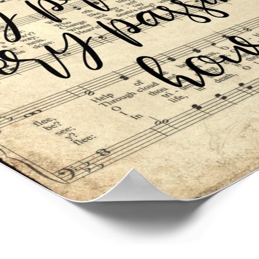 Einhaltung von Me Scripted Hymne Print Poster (Ecke)