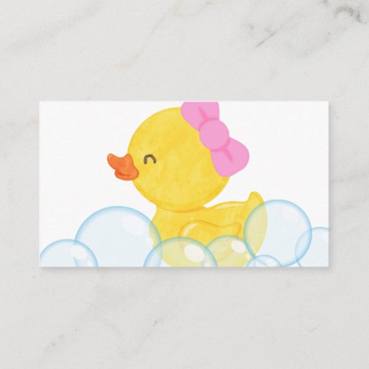 Einhängekarten für das Mädchen Gummi Duck Diaper Begleitkarte (Rückseite)