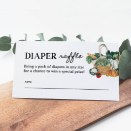 Einheimische Babydusche-Windeln-Raffelkarten Begleitkarte
