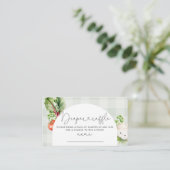 Einheimische Babygemüseschneidkarte Begleitkarte (Stehend Vorderseite)