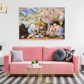 Einheimische, die für Riesenmuscheln an der Indus, Leinwanddruck (Insitu (Wohnzimmer))