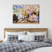 Einheimische, die für Riesenmuscheln an der Indus, Leinwanddruck (Insitu (Schlafzimmer))