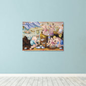 Einheimische, die für Riesenmuscheln an der Indus, Leinwanddruck (Insitu (Holzboden))