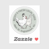 Einheimische Eier geschnitten Vinyl Aufkleber Vint (Blatt)