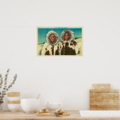 Einheimische Eskimo Girls in AlaskaState Poster (Küche)
