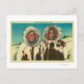 Einheimische Eskimo Girls in AlaskaState Postkarte (Vorderseite)