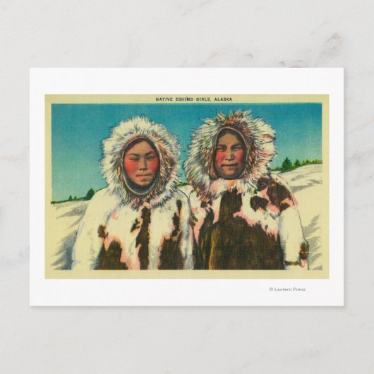 Einheimische Eskimo Girls in AlaskaState Postkarte (Vorderseite)