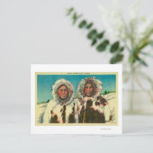 Einheimische Eskimo Girls in AlaskaState Postkarte (Stehend Vorderseite)