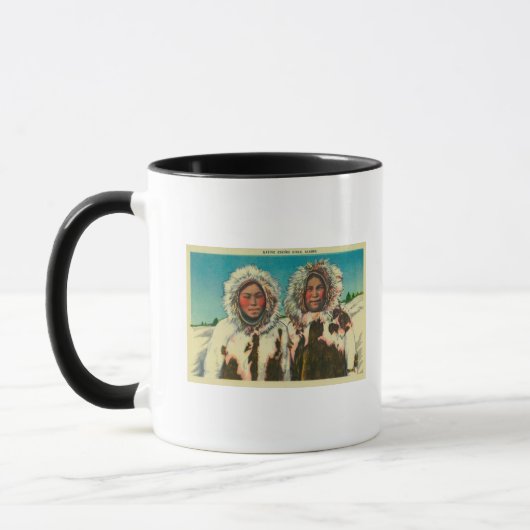 Einheimische Eskimo Girls in AlaskaState Tasse (Links)