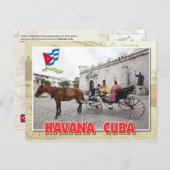 Einheimische in Kutschgewächse, Havanna, Kuba Postkarte (Vorne/Hinten)
