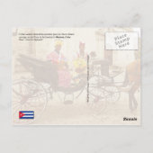 Einheimische in Kutschgewächse, Havanna, Kuba Postkarte (Rückseite)