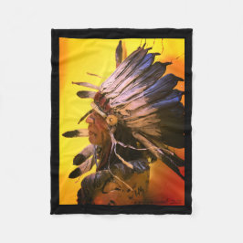 Einheimische Kiowa "Morgenhimmel" Originalkunst Fleecedecke