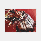 Einheimische "Nez Perce Chief" Originalkunst Fleecedecke (Vorderseite (Horizontal))
