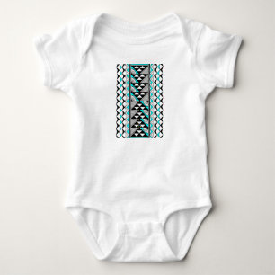 Einheimische Sonne und Regen in Türkis Baby Strampler
