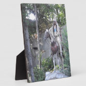 Einheimischer Amerikanische Ureinwohner mit Pferd Fotoplatte (Seite)