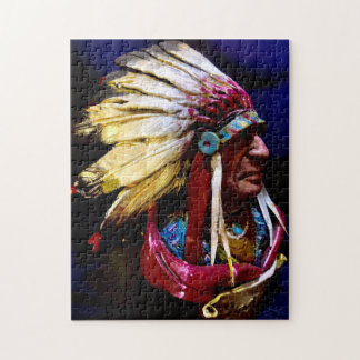 Einheimischer "Hunkpapa-Häuptling" seltenes origin Puzzle
