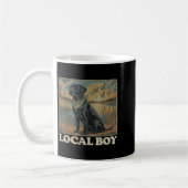 Einheimischer Junge Black Lab Jagdhund Marsch Szen Kaffeetasse (Links)
