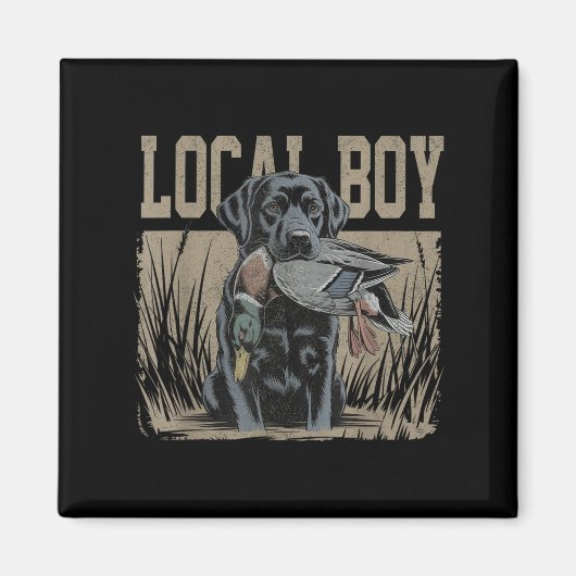 Einheimischer Junge Schwarzer Labradors Jagdhund M Magnet (Vorne)