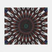 Einheimischer Mandala Fleecedecke (Vorderseite (Horizontal))