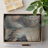Einheimischer Töpfer malt Topf Découpage Seidenpapier (Geschenk)