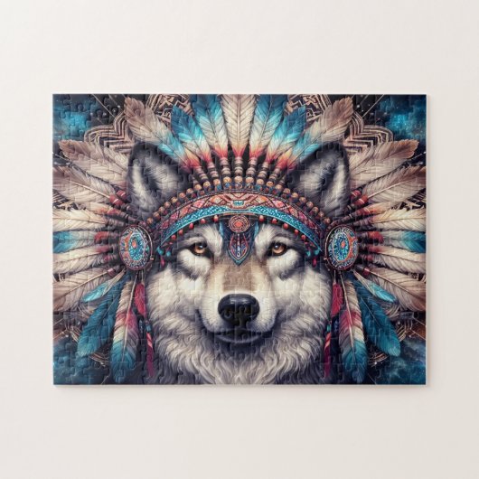 Einheimischer Wolf Puzzle (Horizontal)