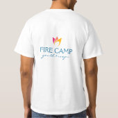 EINHEIT BEGINNT MIT U (orange bis rosa Feuer) Bran T-Shirt (Rückseite)