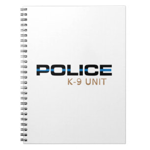Einheit der Polizei-K-9 Notizblock