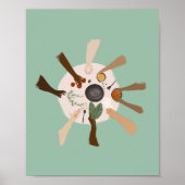 Einheit durch Diversity und Gemeinschaft Poster (Vorne)